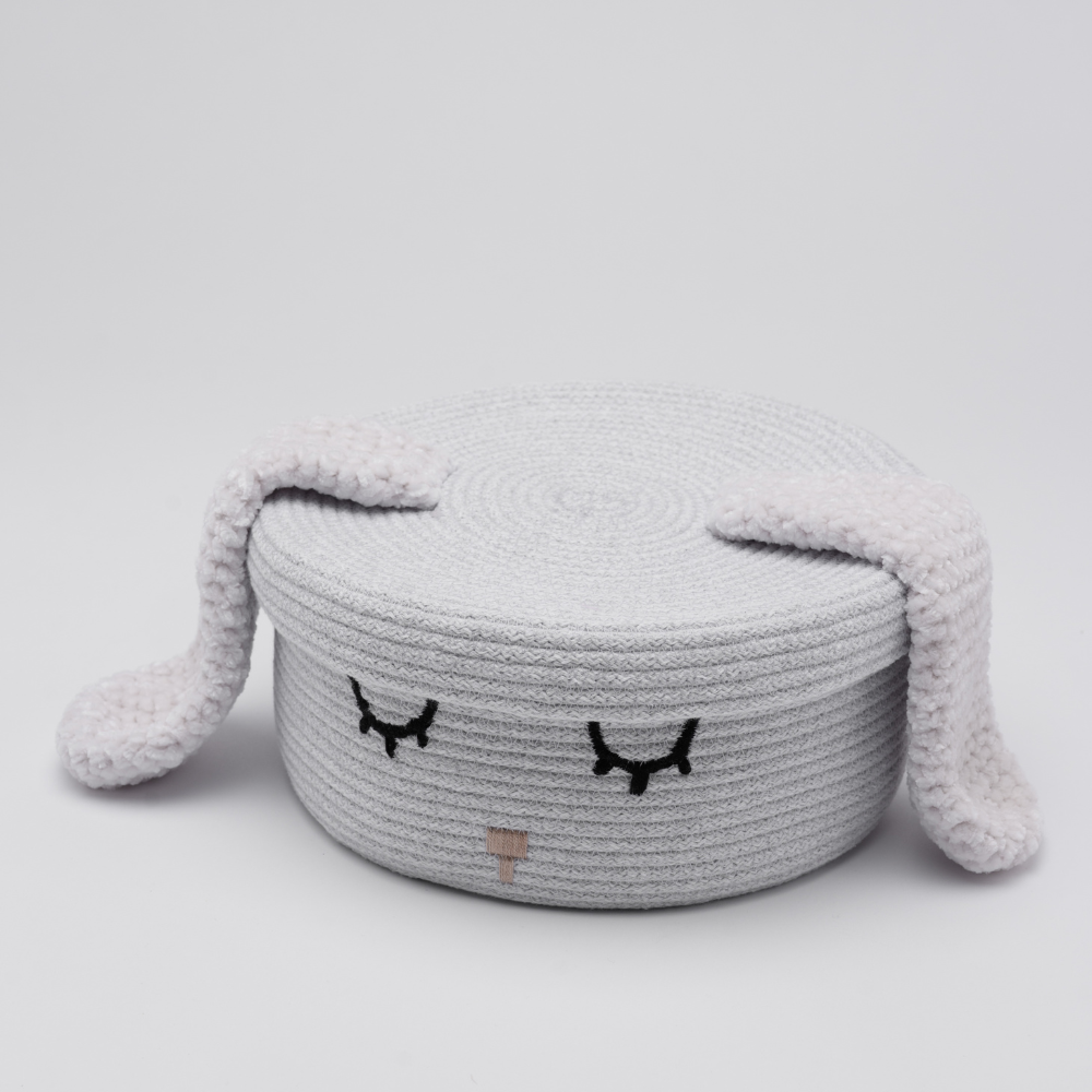 Cesto portaoggetti coniglio personalizzato per bambini