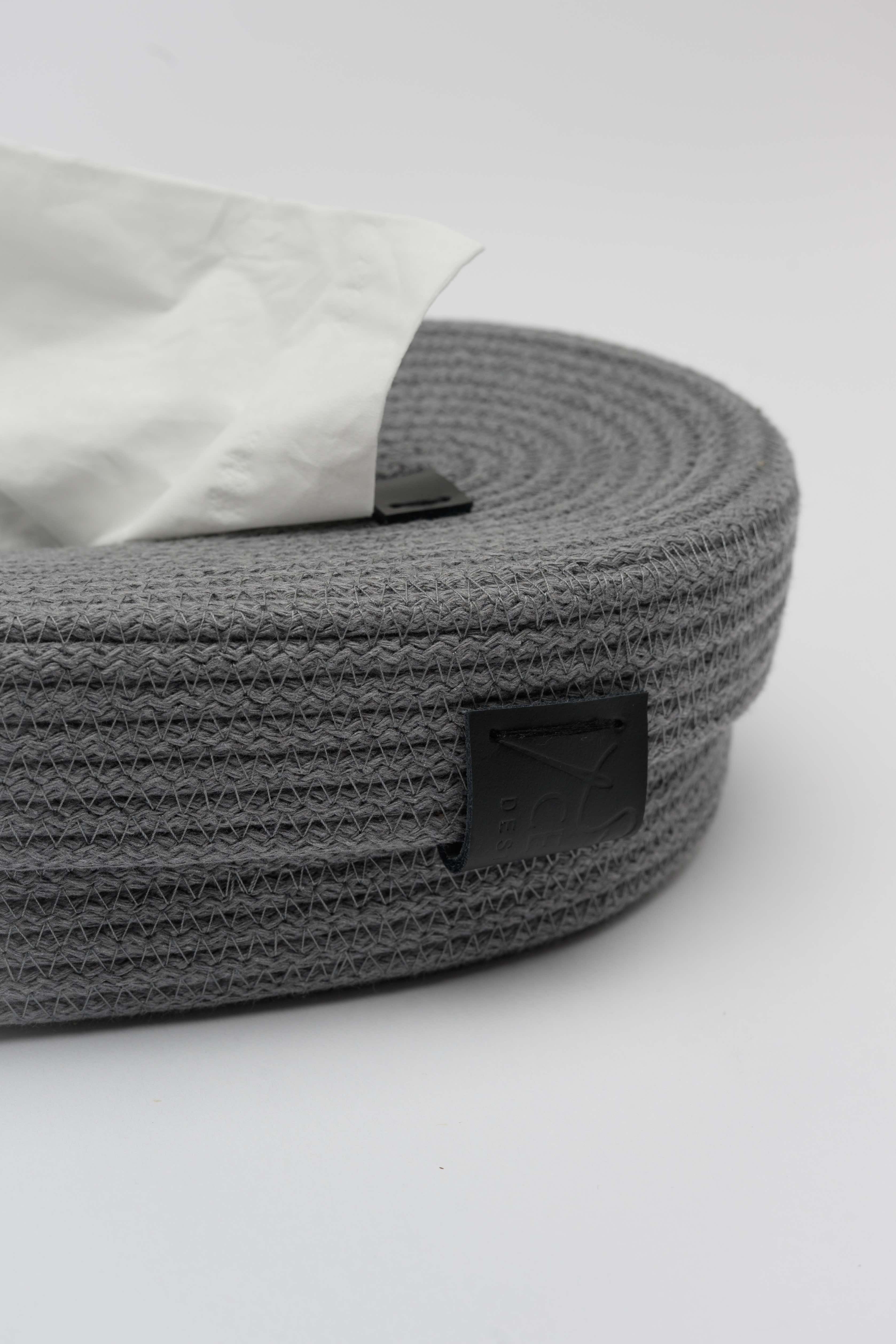 Porta fazzoletti grigio carbone