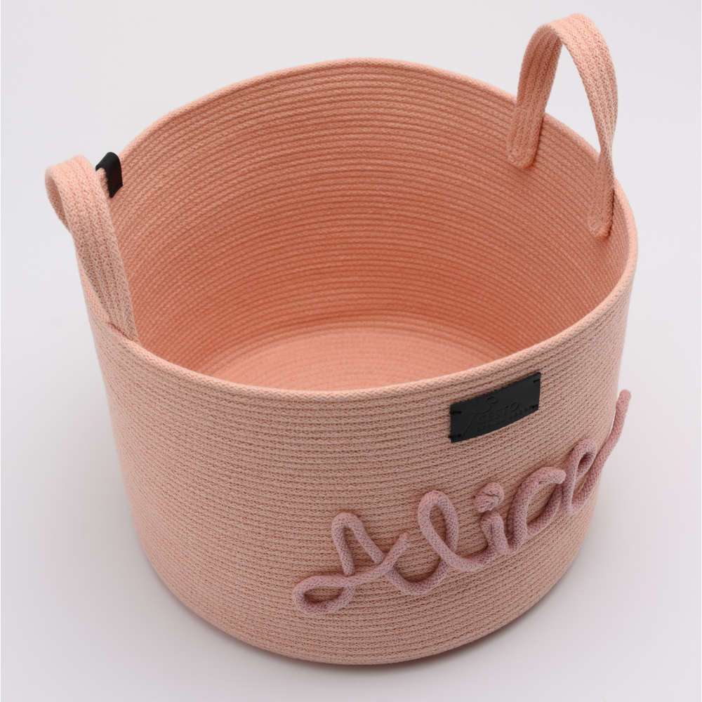 Cesto portaoggetti con maniglie personalizzati con il nome