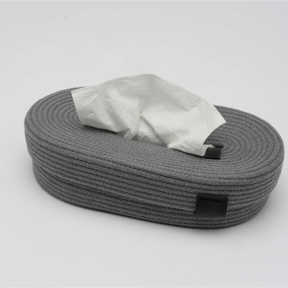 Porta fazzoletti grigio carbone