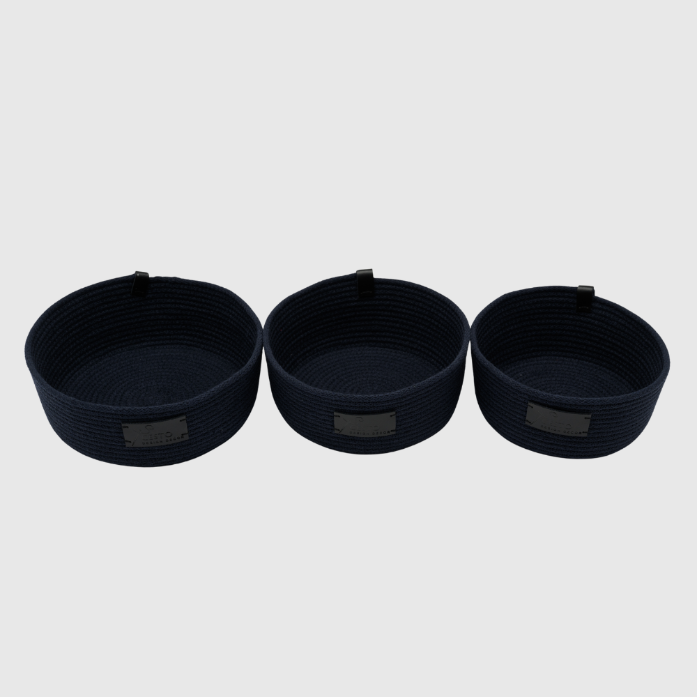 Cesto portaoggetti senza coperchio tre dimensioni