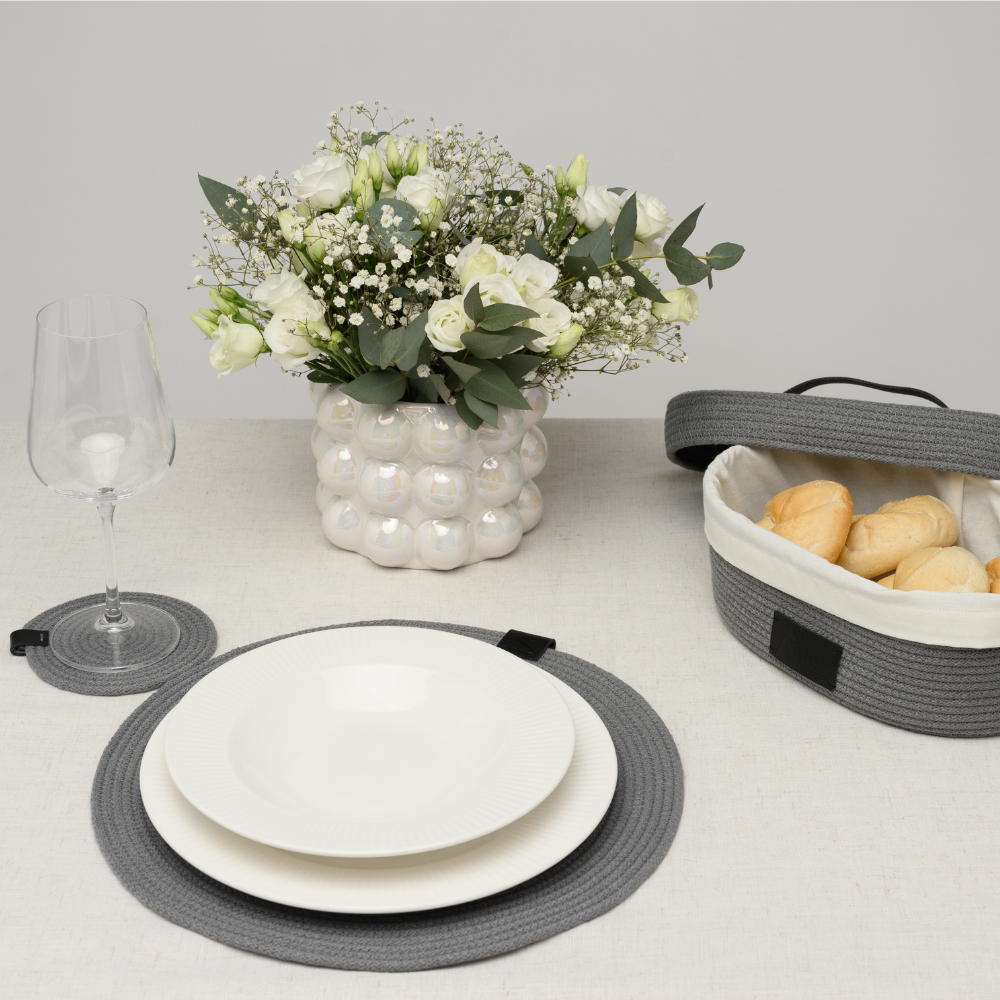 Sottobicchiere Grigio Carbone 6 pezzi