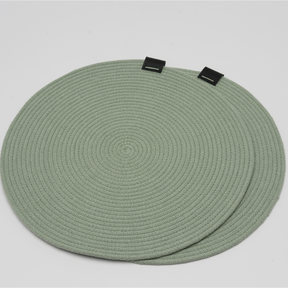 Tovagliette rotonde Verde Salvia